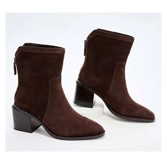 NEW Vince Camuto Water-Repellent Suede Mid-Shaft Boots -Kortimy‎ Women’s Size 7 - Picture 1 of 9